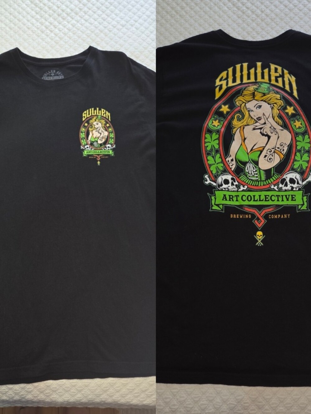 Sullen Art Collective Brewing Co Men's 2XL Short Sleeve Graphic T Shirt Black